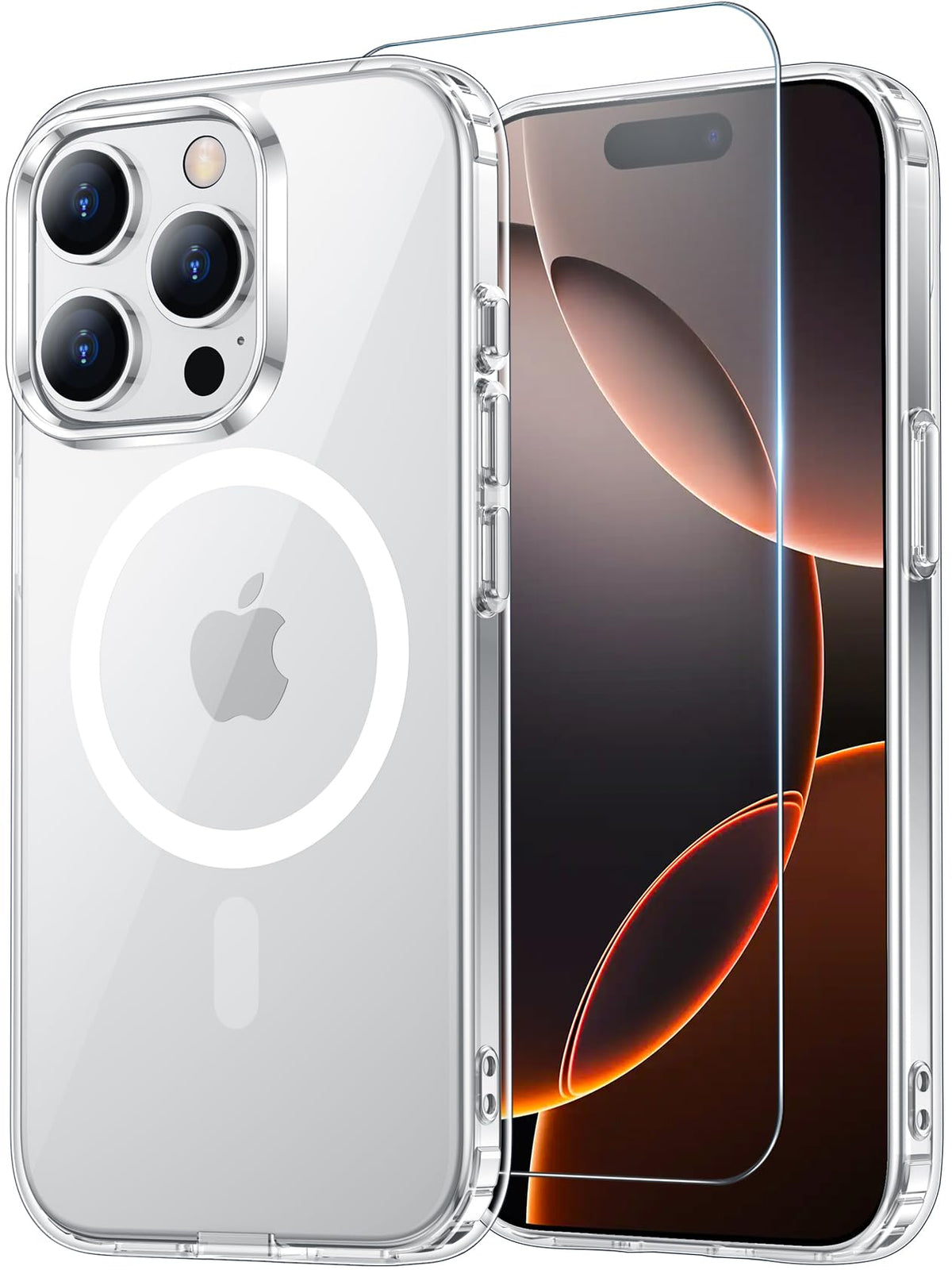 Temdan for iPhone AIR Case with Screen Protector Beige
