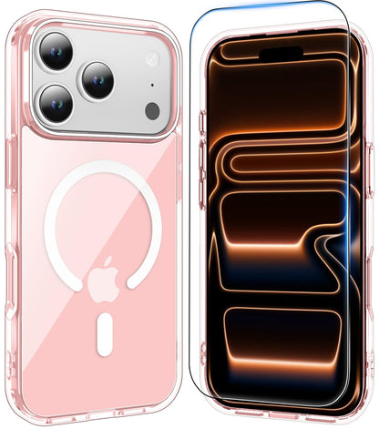 Temdan for iPhone AIR Case with Screen Protector Beige
