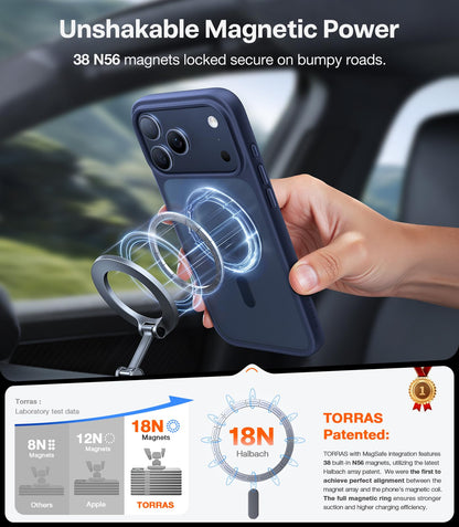 TORRAS Stronger Magnetic & Shockproof for iPhone 18 Pro Max Case Burgundy