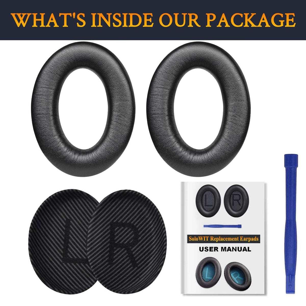 Earpads for Bose QC35 & QC35 ii - Black