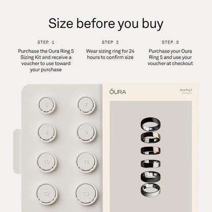 Oura Ring 5 Sizing Kit - Size Before You Buy - Unique Non Standard Fit - Reimbursement With Subsequent Smartring Purchase