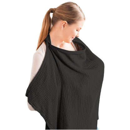 Konssy Muslin Nursing Cover Up for Breastfeeding with Rigid Hoop