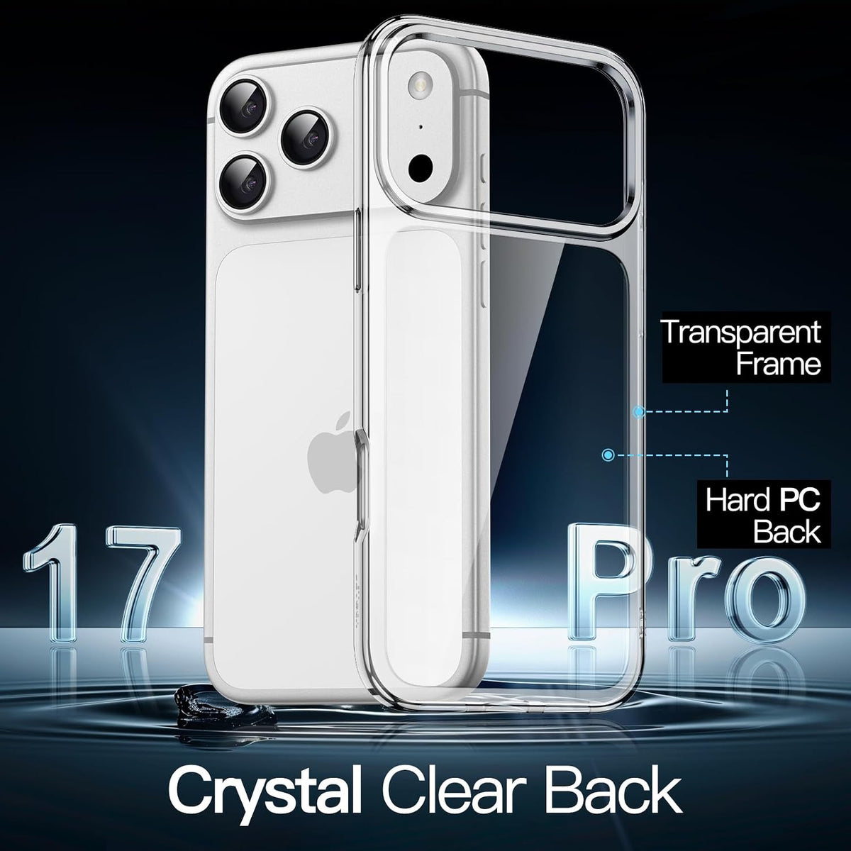 JETech Case for iPhone 17, Anti-Yellowing, Clear