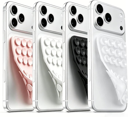 Upgraded Double Sided Silicone Suction Phone Case Detachable Mount, White
