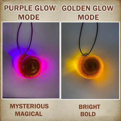 Sea Witch Necklace, Gold Conch Shell Glowing Necklace for Cosplay Coustume, Merch Accessories Gifts