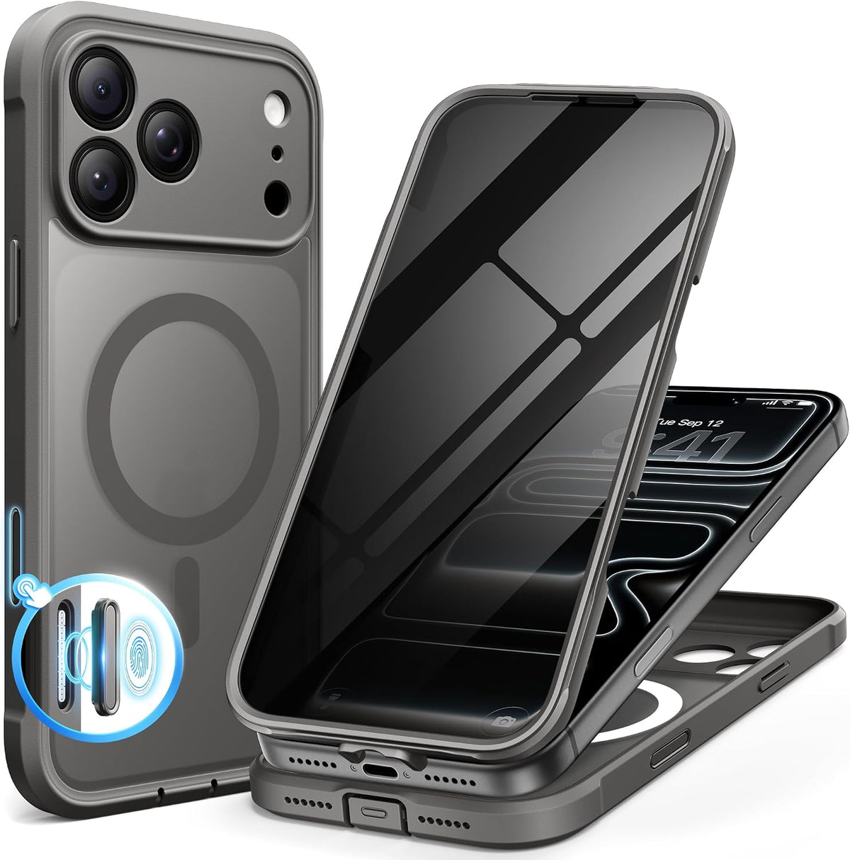 BERFY for iPhone 16 Pro Max Case, Fit for MagSafe