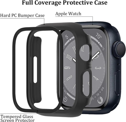 6-Pack Case with Screen Protector for Apple Watch Series 9/8/7 41mm