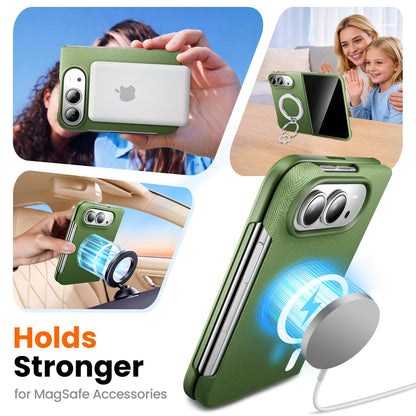 Mkeke for iPhone 17 Pro Max Case Techwoven Green, [Compatible with MagSafe] [Camera Control Cover] [Premium Tech Woven Fabric] [Drop Protection] Shockproof Skin-Friendly