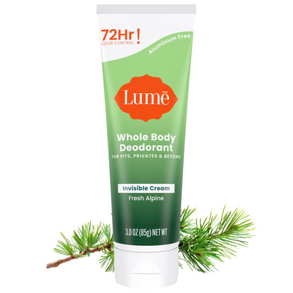 Lume Whole Body Deodorant - Cream Tube - 3 oz, 2 pk (Soft Powder)