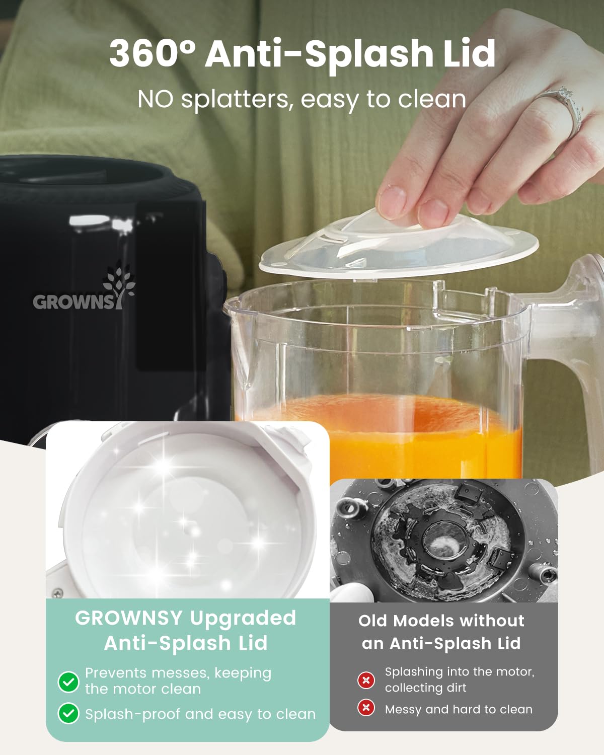 Grownsy Baby Food Maker, Steamer & Blender Baby Food Processor, Dark Grey