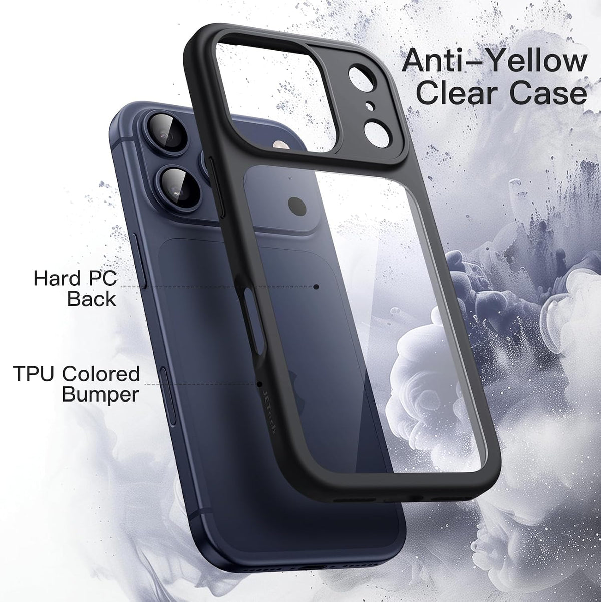 JETech Case for iPhone 17, Anti-Yellowing, Clear