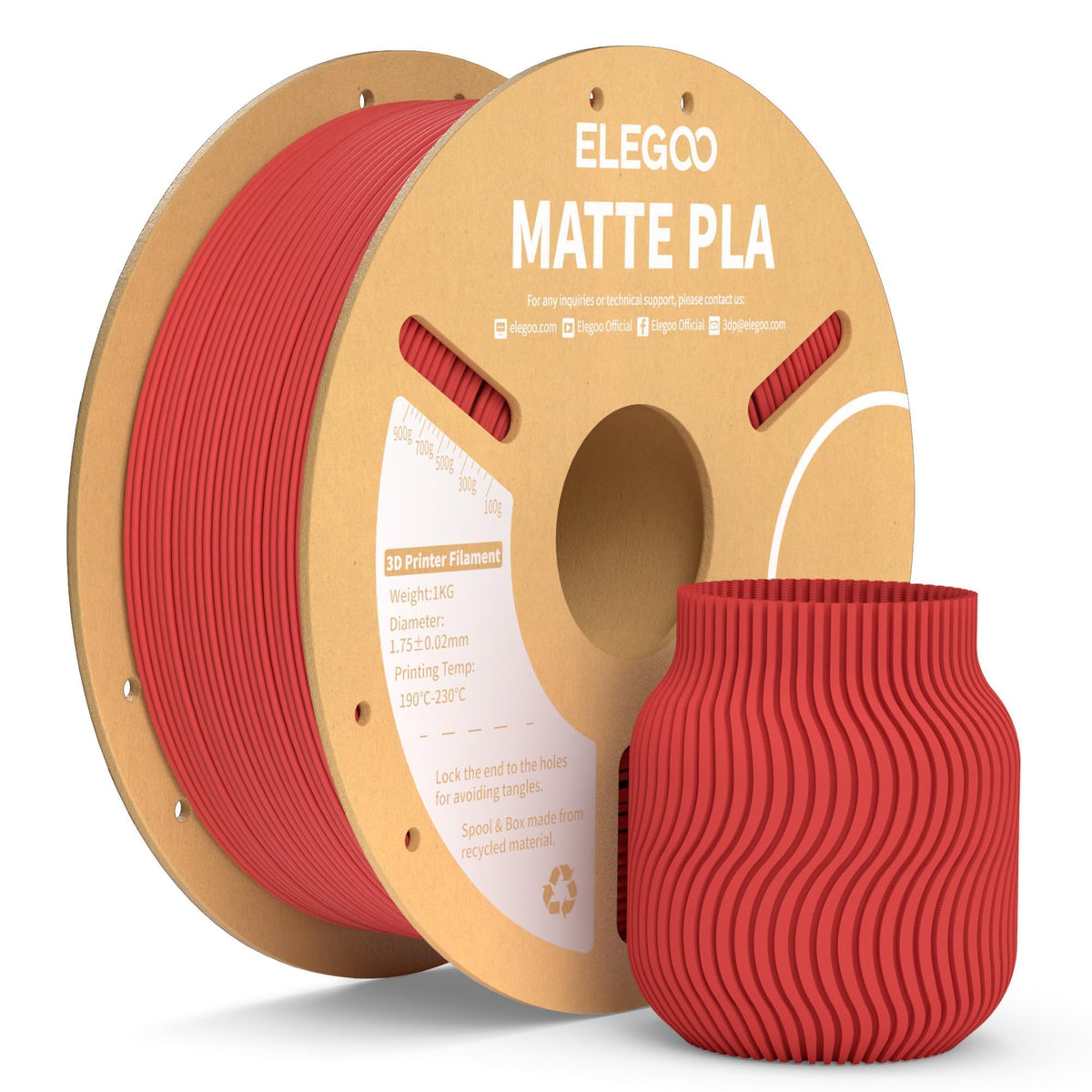 ELEGOO Matte PLA 3D Printer Filament Navy Blue 1KG 1.75mm