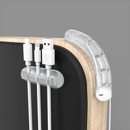 Cord Organizer for Desk, White Cable Organizer Cable Clips 2 Pack