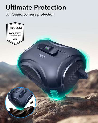 ESR for AirPods Pro 2 Case, Compatible with MagSafe, Cyber Series, Black