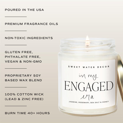 Sweet Water Decor Forever and Always Wedding Soy Wax Candle, 9oz Clear Jar