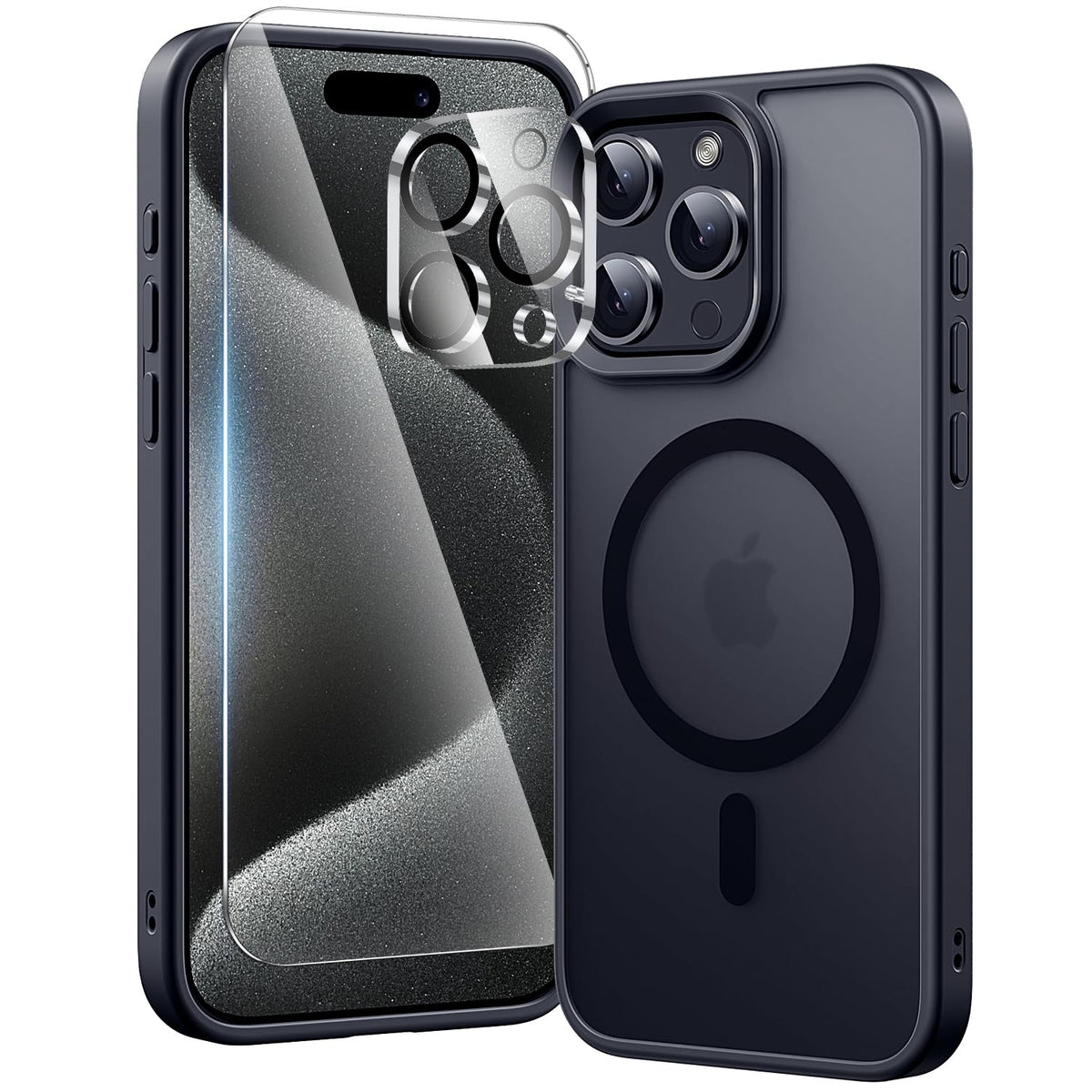 toushion 3 in 1 for iPhone 15 Plus Case Transparent