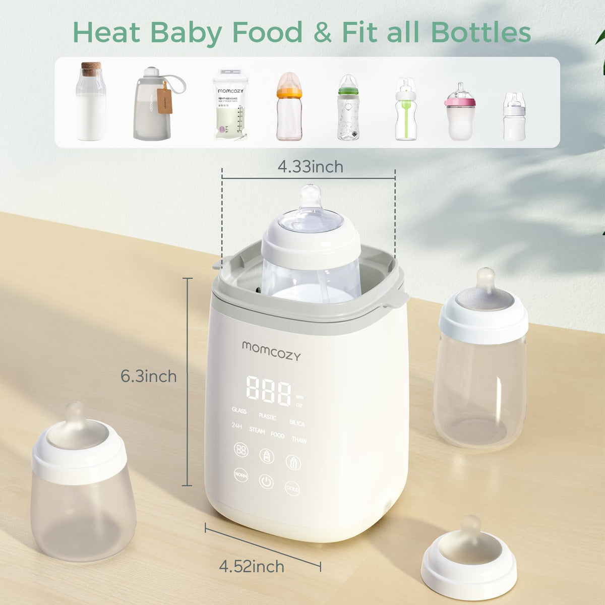 Momcozy Bottle Warmer for Baby, Fast Heating Breastmilk for All Bottles