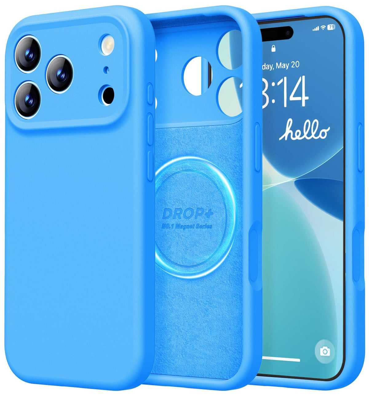 LOVE 3000 Designed for iPhone 16 Case, Premium Silicone with [Soft Anti-Scratch Microfiber Lining] Shockproof Protective Phone Case for Men Women Girls 6.1", Black