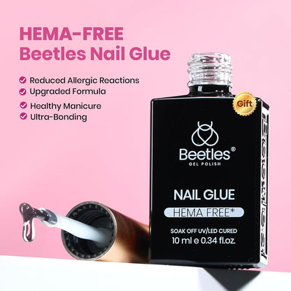 Beetles Soft Gel Nail Kit Almond Short 288pcs 12 Sizes Nail Tips with Glue