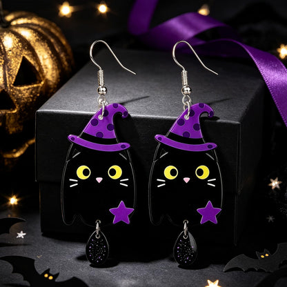 Hocus Pocus Earrings for Women Spooky Witch Halloween Pumpkin Earrings Halloween Accessories Witch Jewelry