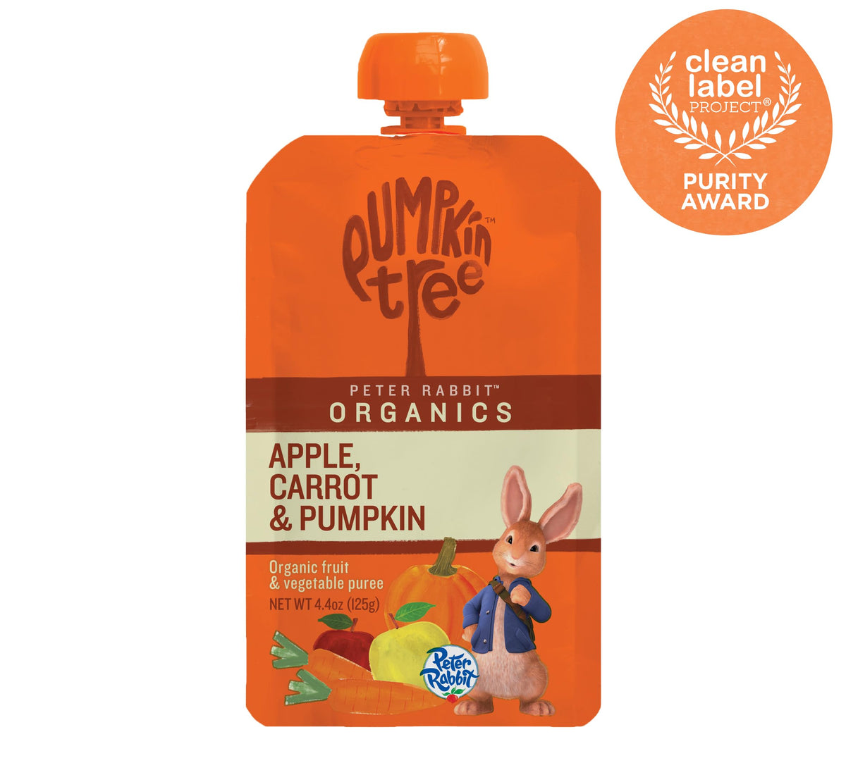 Pumpkin Tree Peter Rabbit Organics, Banana, Mango, and Kale, 4 Squeeze Pouch, Mango, Broccoli & Kale, 4.4 Ounce (Pack of 10)