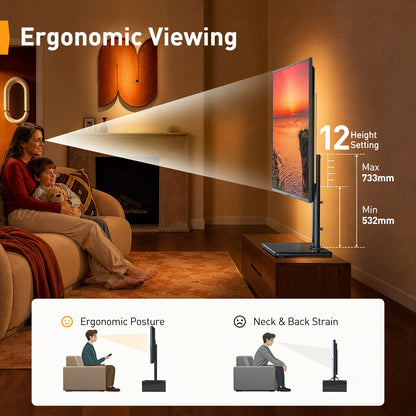 PERLEGEAR Universal Swivel TV Stand for 24-60 inch TVs up to 45kg