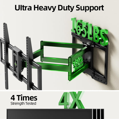 USX Mount Full Motion TV Wall Mount for 42-90 inch TV Holds up to 132lbs
