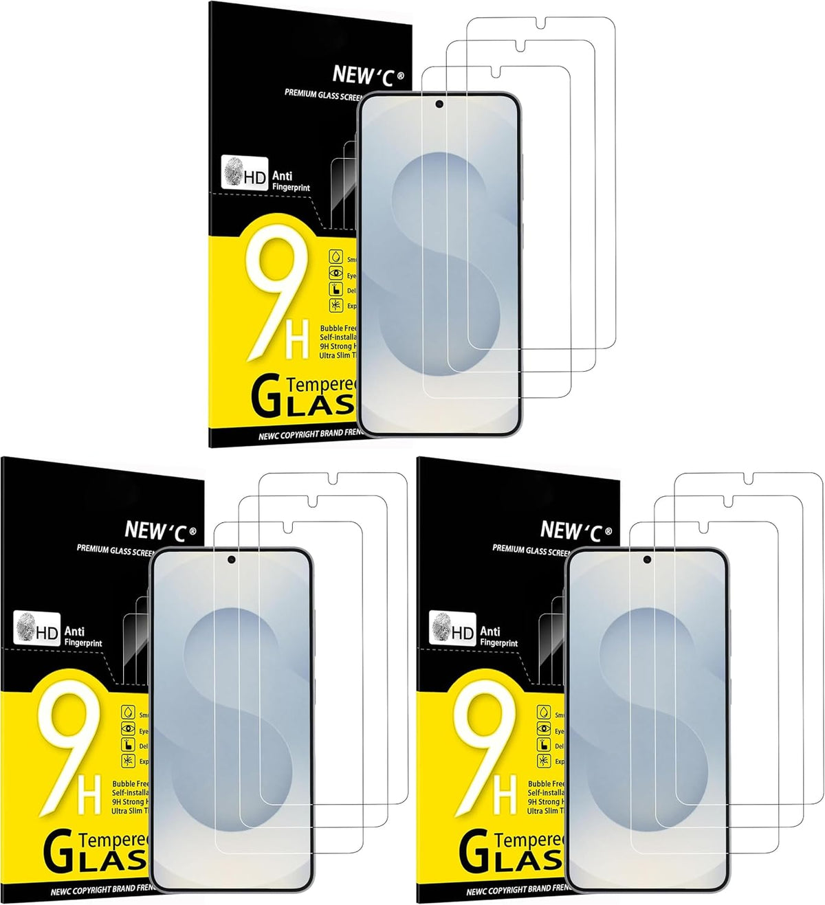 NEW'C for Samsung Galaxy S23 6.1" (SM-S911),Screen Protector Tempered Glass