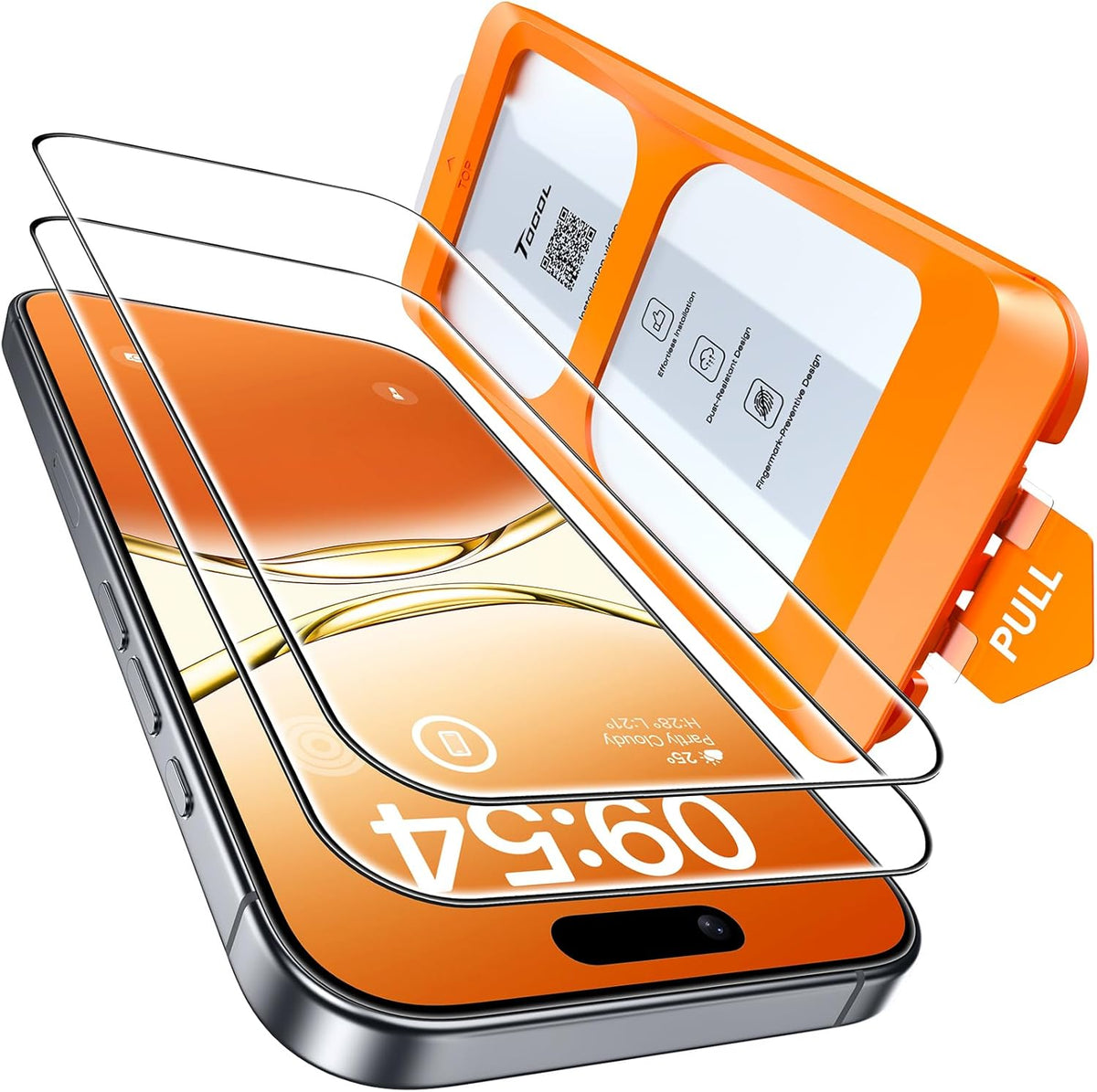 TOCOL for iPhone 17 Screen Protector, Easy Installation