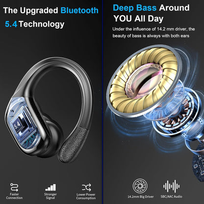 Wireless Earbuds Sports, 75Hrs Bluetooth 5.4 Headphones, Bass Hi-Fi Stereo