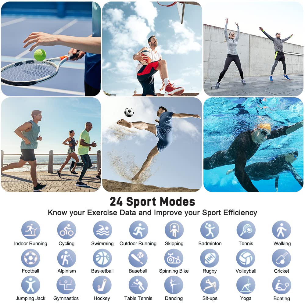 Motast Smart Watch, Fitness Tracker 1.69'' HD for Men Women,
