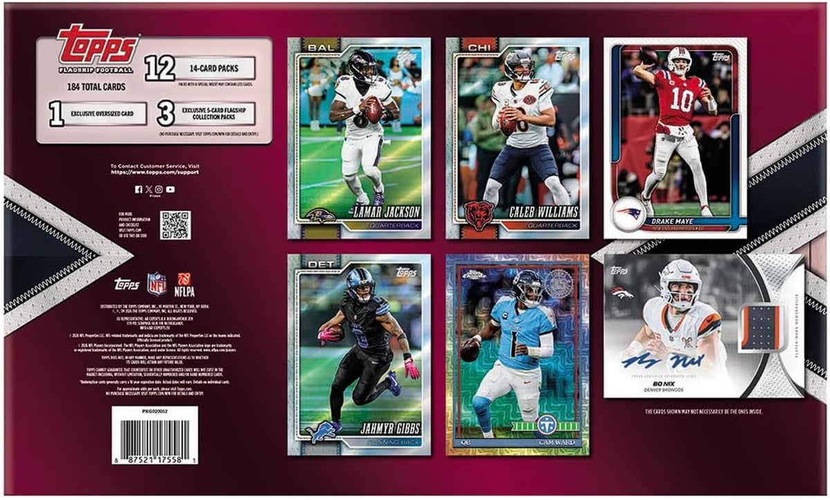 2026 Topps NFL Flagship Football Trading Card Super Box
