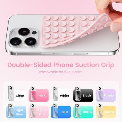 Klearlook Silicone Double Sided Suction Cup Phone Case Mount, Transparent