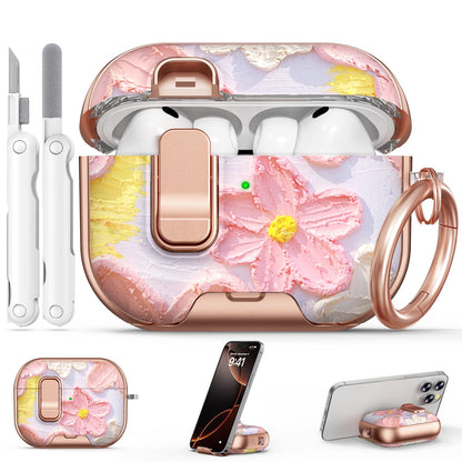 for AirPods Pro 2nd/1st Case (2023-2019)-Purple Bell Flower