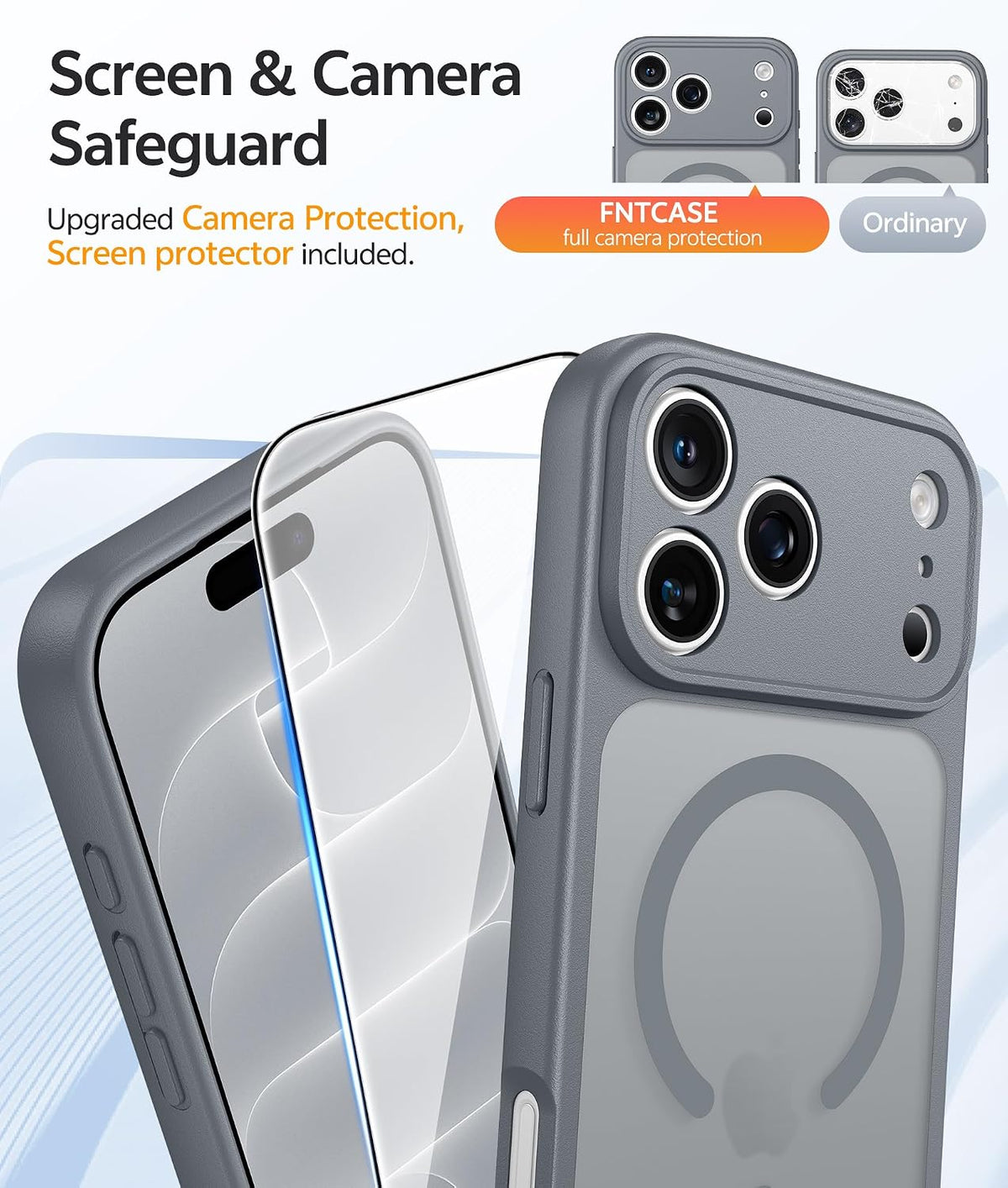 FNTCASE for iPhone 16 Plus Case, Fit for Magsafe, White