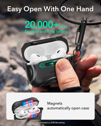 ESR for AirPods 5/4 Case, Compatible with MagSafe, Drop-Proof Lock, Black