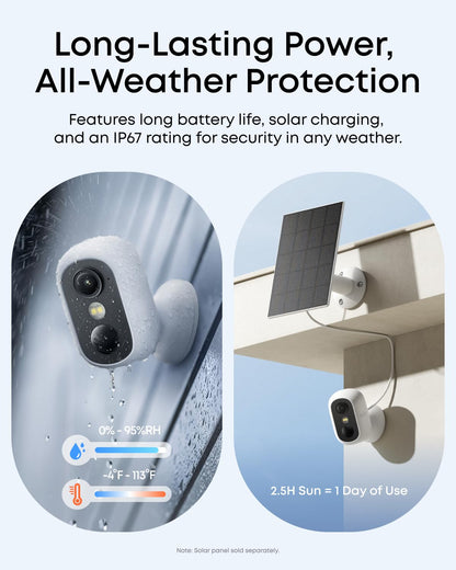 eufy Security Indoor/Outdoor Camera C35, Spotlight-Free Color Night Vision