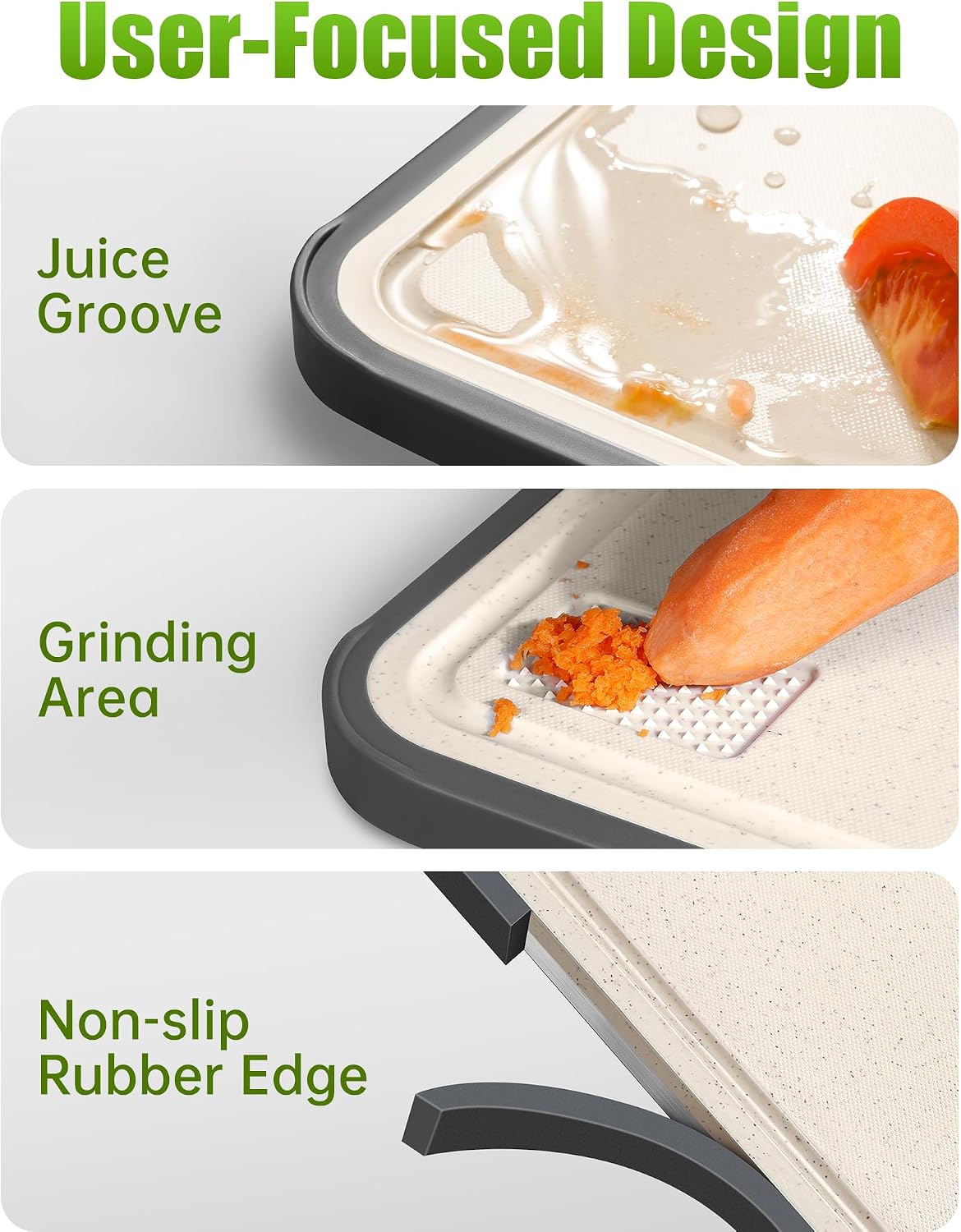 Titanium Cutting Board for Kitchen 16" x 11", 2-in-1 Cutting Mat