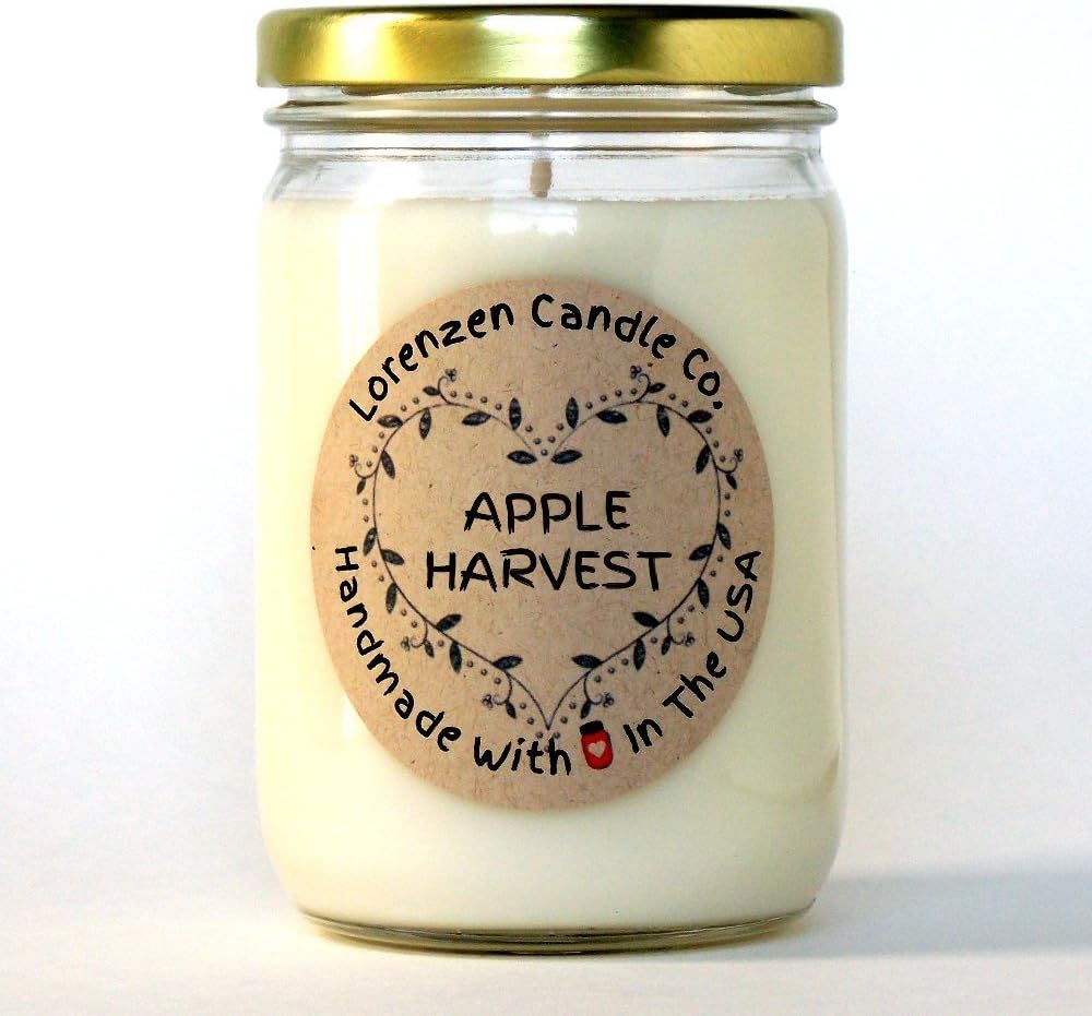 Apple Harvest Soy Candle, 12oz | Handmade in the USA with 100% Soy Wax