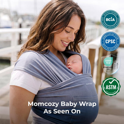 Momcozy Baby Wrap Carrier, Easy-On 2-Piece Design, Newborn to 33 lb