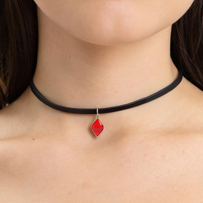 Halloween Heart Necklace for Women Vampire Raven Choker Necklace