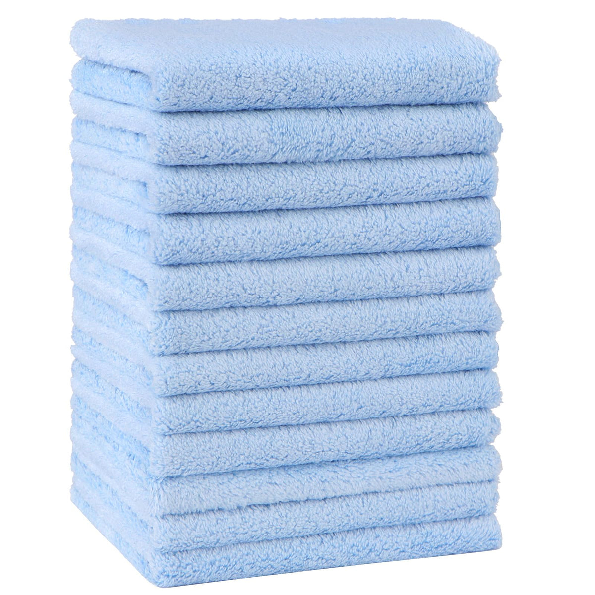 HOMEXCEL Baby Washcloths 24 Pack Microfiber Coral Fleece Soft Wash Cloths