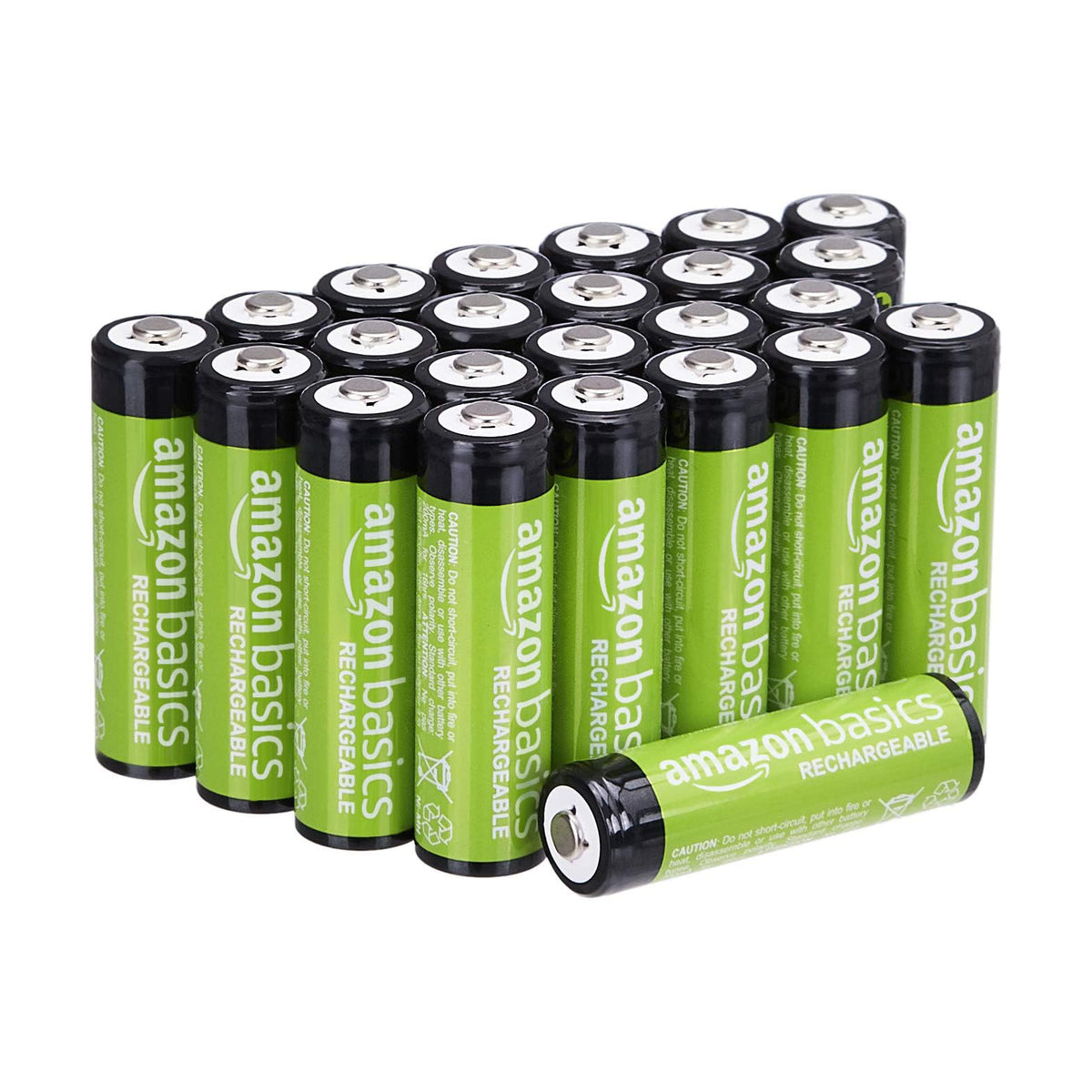 Amazon Basics 16-Pack Rechargeable AA NiMH Batteries, 2000 mAh, 1.2V, Recharge up to 1000x Times, Pre-Charged