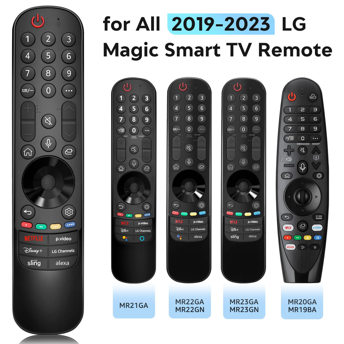 Replacement for Samsung TV Remote, for All 2018-2024 Samsung Remote Control for Smart TV with Voice Control. No Solarcell. 2-Year Warranty.