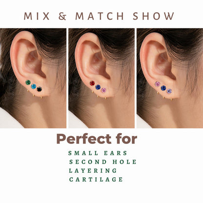 925 Sterling Silver Small Huggie Half Hoop Earrings for Women