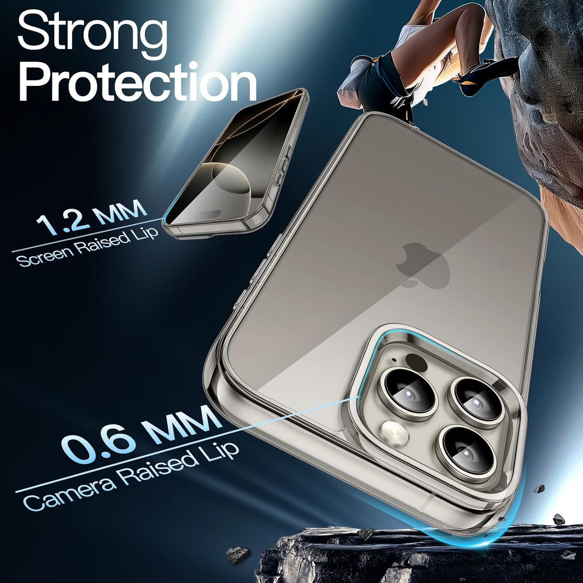 JETech Case for iPhone 16, Anti-Yellowing, Clear