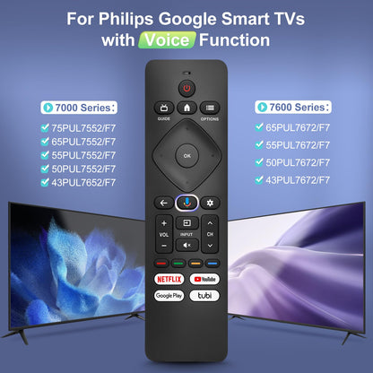 Replacement for Samsung TV Remote, for All 2018-2024 Samsung Remote Control for Smart TV with Voice Control. No Solarcell. 2-Year Warranty.