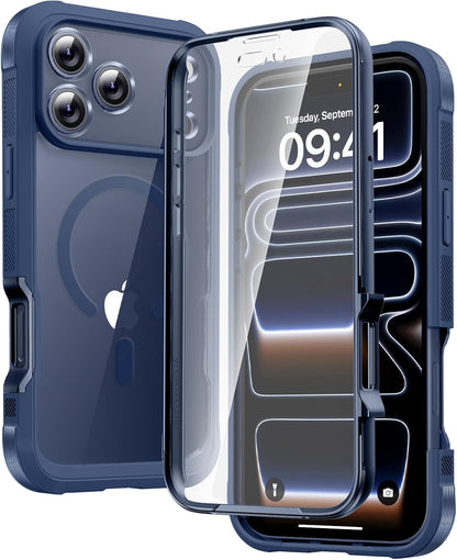 Diaclara Designed for iPhone 15 Plus Case 6.7 Inch, Full-Body Clear Bumper Cases w/Built-in Screen Protector, 360 Protective Rugged Case + Glass Camera Lens Protector,Mint Green