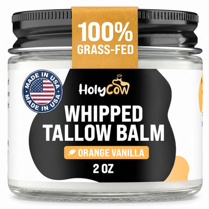 HolyCow Grass Fed Beef Tallow For Skin with Jojoba Oil, 2 Ounce - Unscented