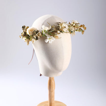 Pink Bohemian Flower Crown, Fairy Babys Breath Flower Headband